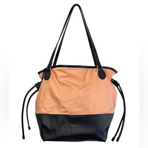 Radley London Dane Park Nylon Saffino Trim Open Top Tote Bag Peach Blue Travel